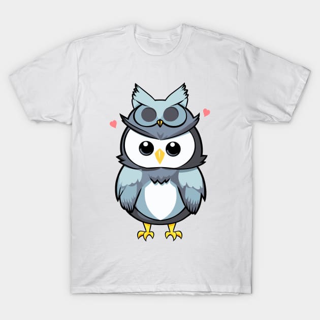 Kawaii Owl with owl costume T-Shirt by Orange-C